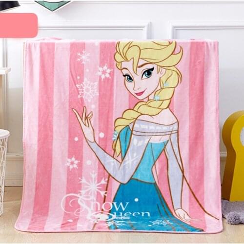 Disney Cartoon Pink Snow Princess Mickey Design Ultra Soft Comfort Blanket for Children Baby Girl Gift on Bed Sofa Home Textile