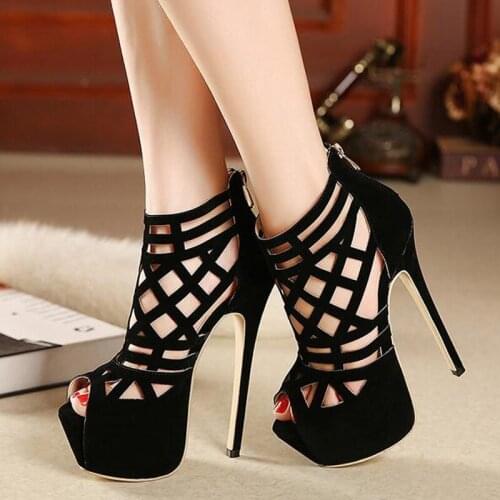 New shoes 2020 pumps women party shoes platform pumps wedding shoes stiletto heels open toe high heels dress shoes LJA32-1