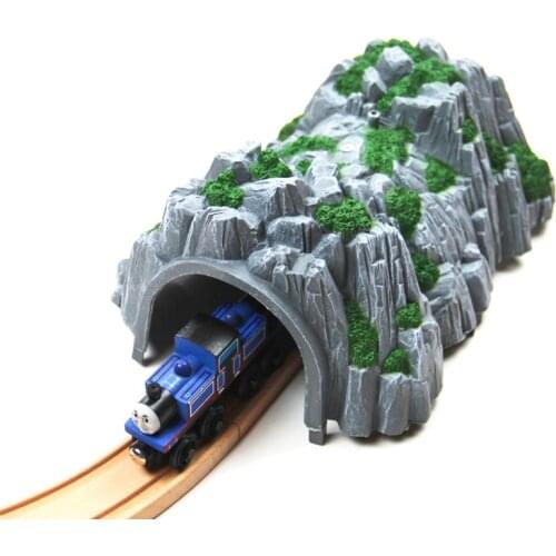 Plastic Tunnel Rockery Tunnel Track Train Slot Railway Accessories Original Toy Compatibel All Wood Train Track Gifts For Kids
