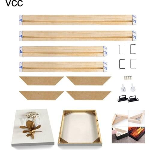 Nature Wood DIY Canvas Frame Picture Frame For Bar Oil Painting Wall Art Jumbo Size Wooden Frame For Canvas Oil Painting