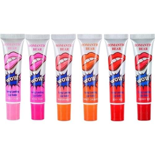 6 Colors Lipsticks Women Waterproof Peel Off Mask Tint Pack Lip Gloss Long Lasting Lipsticks Maquiagem Lips Makeup YL
