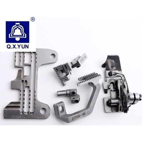 Q.X.YUN Sewing Machine PEGASUS 277517R40 EX3216-03/223K Machine Oversealing Machine Parts Needle Plate Feed Dog Gauge Set
