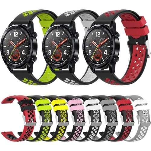Silicone Band for HUAWEI WATCH GT Active 46mm / Elegant 42mm Wrist strap for HUAWEI WATCH 2/Honor Magic bands Bracelet Watchband