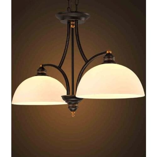 Retro Pendant Lamp European Vintage Bedroom Living Room Industrial Glass Lampshade Hanging Light Corridor Balcony Lamps PL552