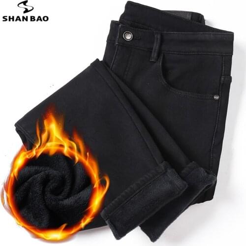 SHAN BAO Mens Winter Jeans