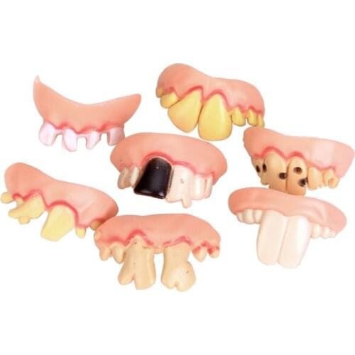 Random 5x Fun Novelty Joke GAG GIFT Ugly Fake Teeth COSTUME PARTY Prop Tri Toy