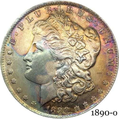 United States Of America 1890 O Morgan One Dollar US Coin Liberty Cupronickel Silver Plated In God We Trust Copy Coin