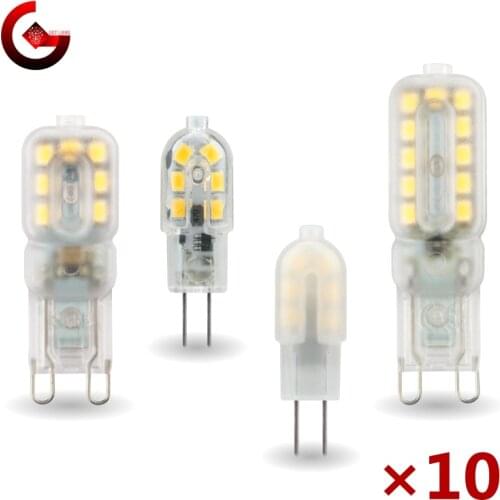 10pcs/lot G4 G9 LED 3W 5W Light Bulb AC DC 12V 220V LED Lamp SMD2835 Spotlight Chandelier Lighting Replace 30W 60W Halogen Lamps