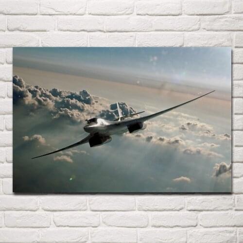 Tupolev tu 160 supersonic aircraft wallpaper fabric poster living room home wall decorative canvas art print KC218