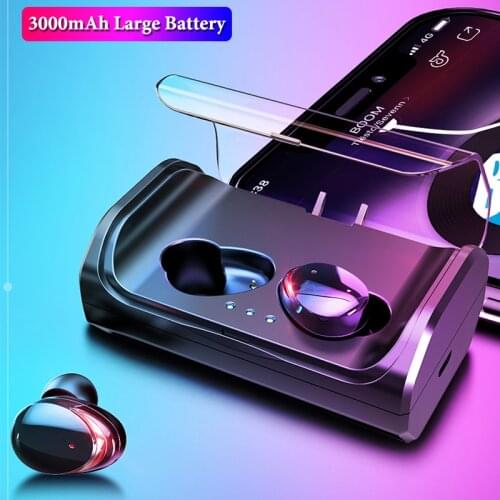 TWS T8 Bluetooth 5.0 True Wireless Earphones In-Ear Earbuds Deep Bass Stereo IPX6 Waterproof Sports Headset