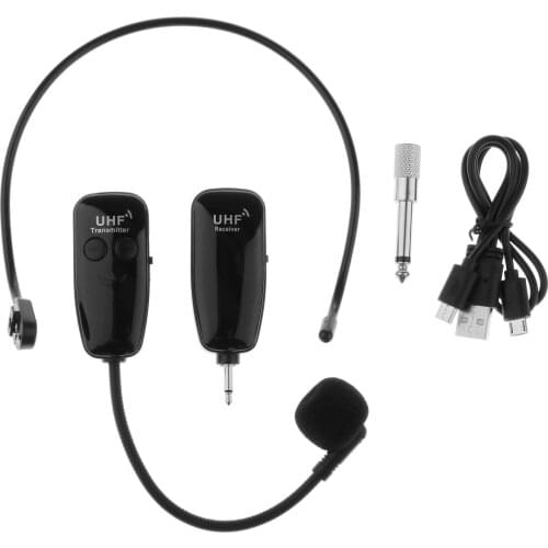 UHF USB Wireless Microphone Headset 3.5mm Plug Speakers Conference PC Handheld Mic Amplifier Transmitter