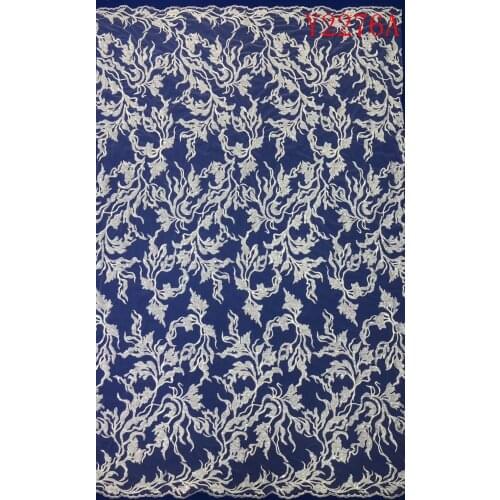 Y2276A New Beaded Embroidery Lace For Wedding Dress Fabric, Nigerian Textile African Trimming Lace 5Yards/ lot