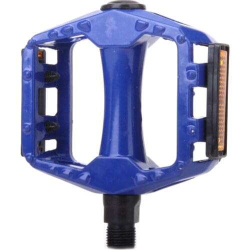 Bright Color MTB Bike Aluminum Alloy Pedal Bicycle Replacement Part With Reflector Pedals - Blue