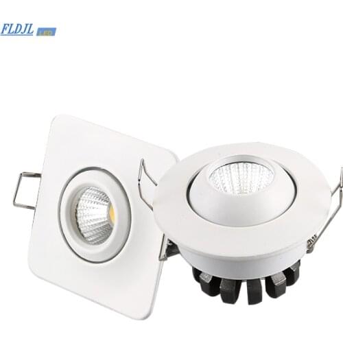 1pcs Led Panel Dimmable Recessed led downlight cob5W7W10W Round/Square dimming LED Spot light led ceiling lamp cob AC110V 220V