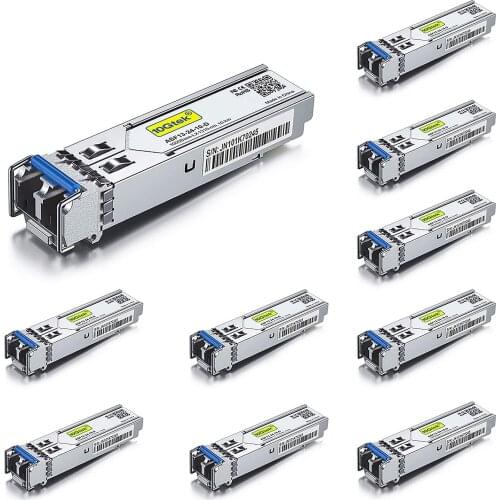 10PACK 1.25G SMF Transceiver SFP LX 10KM for Cisco/Ubiquiti/Mikrotik