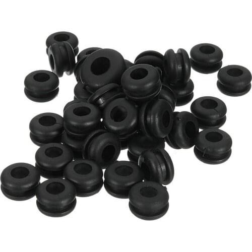 180Pcs Black Rubber Washer Seals Grommets Assortment Set Wiring Cable Gasket Kit Power Cord Protection