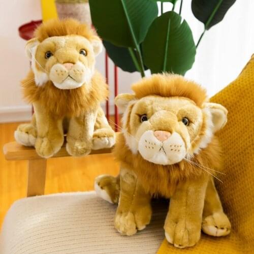 20/25/30cm New Kawaii Simulation Small Lion Soft Stuffed Yellow Animals Plush Toy Doll for Children Baby Girls Birthday Gifts
