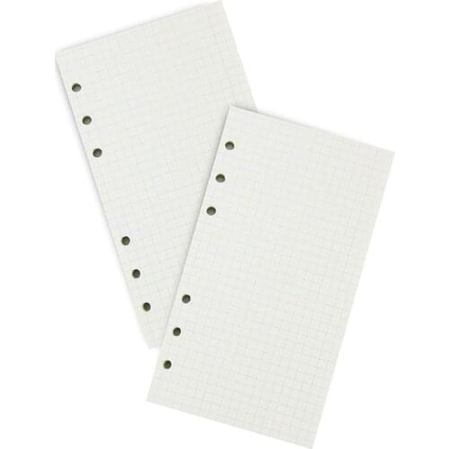 A5/A6 6 Holes Planner/Organizer Refills Set, Refills Per Pack,90 Pages/45 Sheets Per Item (Ruled Refills)