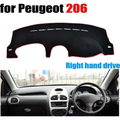 Car dashboard covers mat for Peugeot 206 all the years Right hand drive dashmat pad dash cover auto dashboard accessories