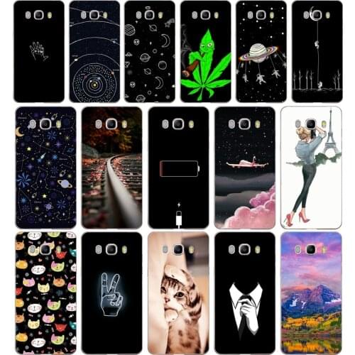 H Phone Case For Samsung Galaxy J5 2016 J510F Soft Silicone TPU Cartoon Protector Cover Cases For Samsung J5 2016 J510 Bumper