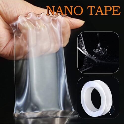 Nano Double Tape Transparent Sided Tape NoTrace Reusable Waterproof Adhesive Strong Wall stickers For Bathroom kitchen