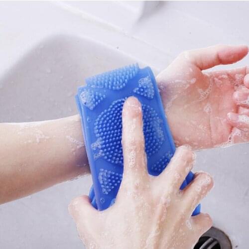 Eco friendly bath towels Silica gel bath towel, rubbing back massage bath brush, environmentally friendly and easy-to-clean