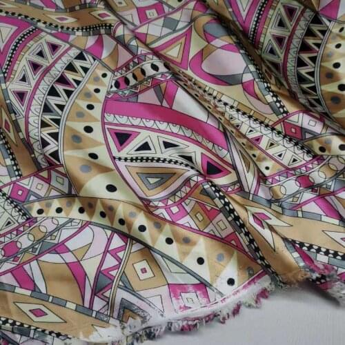 Ethnic Satin Soft Fabric Craft Material Polyester Doll Cloth Silky