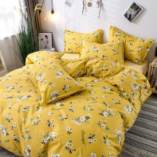 Fruit Pattern Quilt Cover 4 Piece Warm Bedspread Set Suitable For Adults And Children Single Double Bed Household Bedding Set