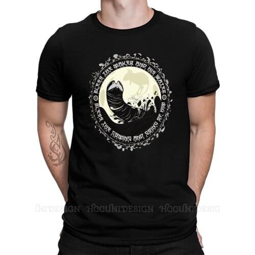 Dune Shai Hulud Print Cotton T-Shirt Camiseta Hombre Frank Herbert TV Mysterious Men Fashion Streetwear Adult Shirt