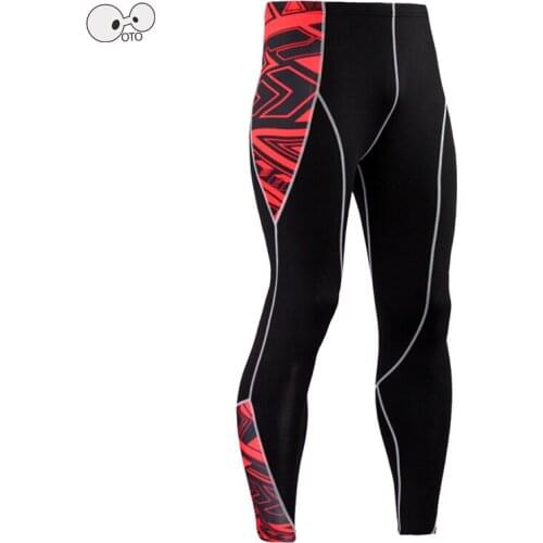 2017 Summer Autumn Compression Men Fitness Tights Leggings Elastic Patchwork Quick Dry Breathable Bodybuilding Running Pants