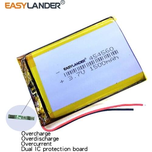 454560 3.7V 1500mAh Rechargeable Li-Polymer Li-ion Battery For mp4 mp5 PDA GPS navigation DVR mobile power batterie lithium