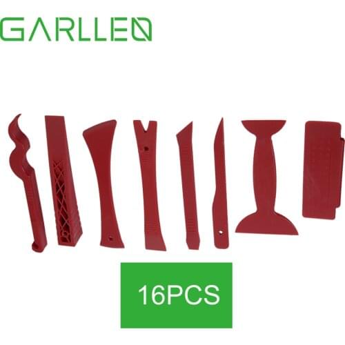 GARLLEN 16pcs Car Interior Trim Removal Tool Set Pry Bar Panel Clip Kit For Inner Panel Dashboard Audio CD Control Area&Car foil