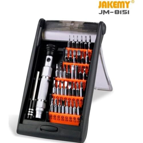 JAKEMY Precision aluminium alloy DIY repair toolkit magnetic mini screwdriver set for cellphone computer game pad