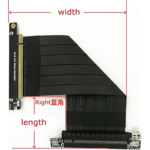 PCIe Riser Fold Cable, A4 ITX chassis 3.0 x16 PCI Express Riser Dual Reverse Extender ,Hot Folding GUP Cable for A4 ITX Case