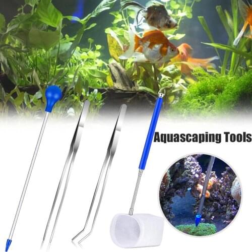 Aquarium Tweezer Acrylic Fish Reef Feeding Tube Cleaning Tools for Aquarium Fish Tank Pond