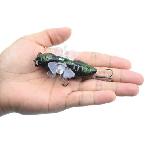 75MM 16G Towater Swimbait Fishing Lures Cicada Professional Artificial Tackles Wobblers Pesca Double Propeller Wings SharpHooks