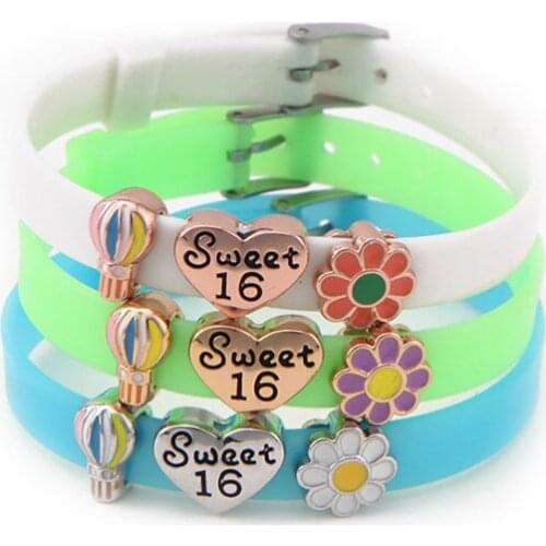 5 pieces set Adjustable Wristband Unisex Rubber Silicone Bracelet Sports Casual Accessories Fashion Gift Handmade Jewelry