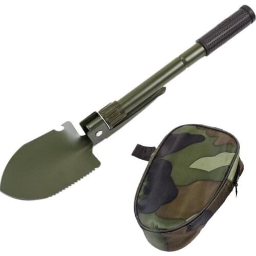 4-In-1 Folding Shovel For Camping Hiking Garden Survival Tools Multi-tool Foldable With Storage Bag Durable Equipment 12.5cm