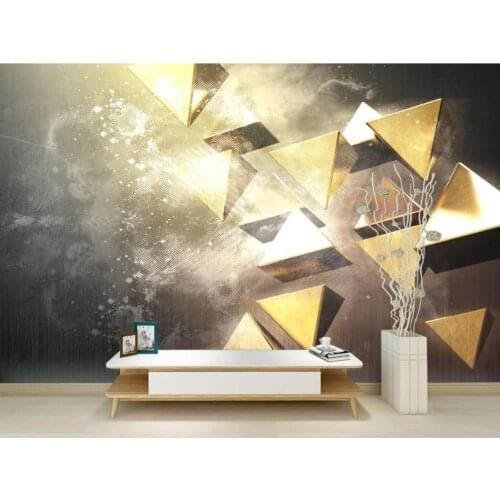 Modern wallpaper for living room Personalized modern geometric stereo 3D large background wall