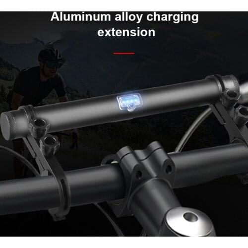 20cm Bike Handlebar Extender Bicycle Headlight Flashlight Extension Bracket Mobile Phone Charging Bracket Computer Bracket