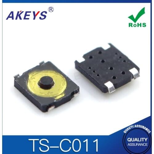 50PCS TS-C011 2.4*2.8*0.65 Ultra thin button membrane switch 4 pin SMD momentary tact switch TS24AB