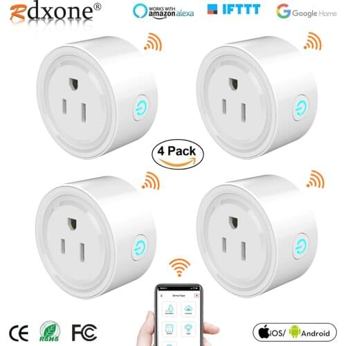 Smart Plug, Rdxone Mini WiFi Outlet Works with Alexa, Google Home, Only Supports 2.4GHz Network