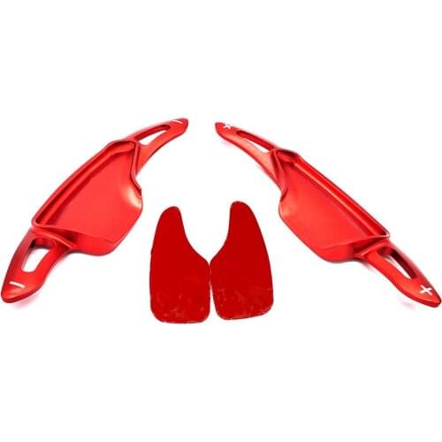GDS Aluminum Alloy Steering Wheel Shift Paddle Shifter Extension Fit for Chevrolet C7 Corvette 2015-2019, Camaro 2016-2019 (Red)