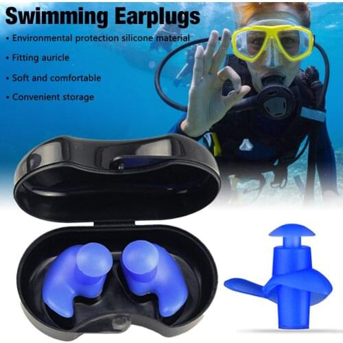 Swimming Earplugs Waterproof Reusable Silicone Ear Plugs Showering/Bathing Portable Earplugs Noise-proof Children Adult Earplugs
