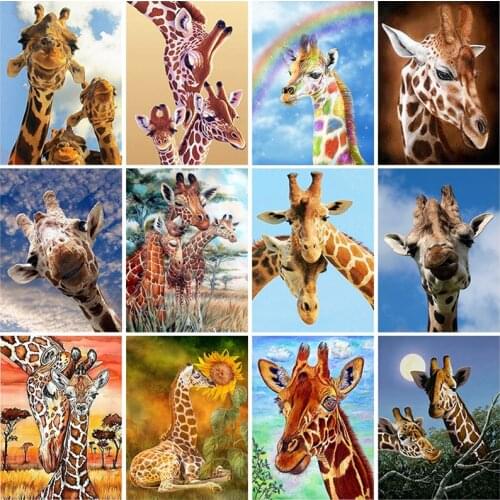 ZOOYA DIY 5D Diamond Painting Giraffe Diamond Embroidery Animal Full Square Round Drill Rhinestone Mosaic Picture Art Home Decor