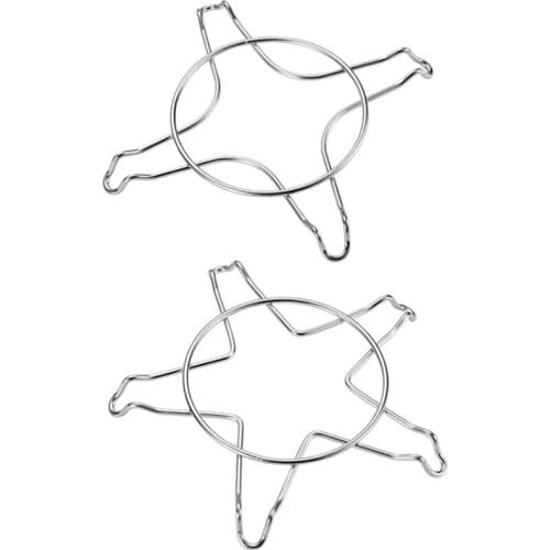 New 1 Set of 2 Stainless Steel Gas Stove Racks, Multifunctional Steaming Rack, Milk Pot Support Rack, Gas Stove Rack Holder