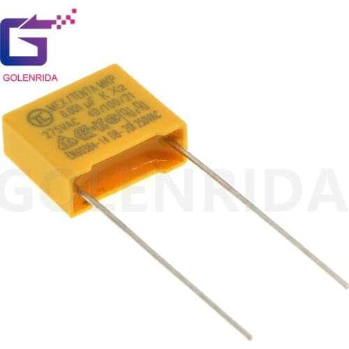 10pcs 1nF capacitor X2 capacitor 275VAC Pitch 10mm X2 275V Polypropylene film capacitor 0.001UF 102K