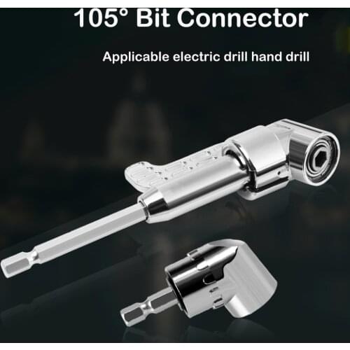 105 Degree Angle Screwdriver Set Torque Wrench Drill Socket Adapter 1/4 inch Hex Bit Socket Electric Drill Accessories tools kit