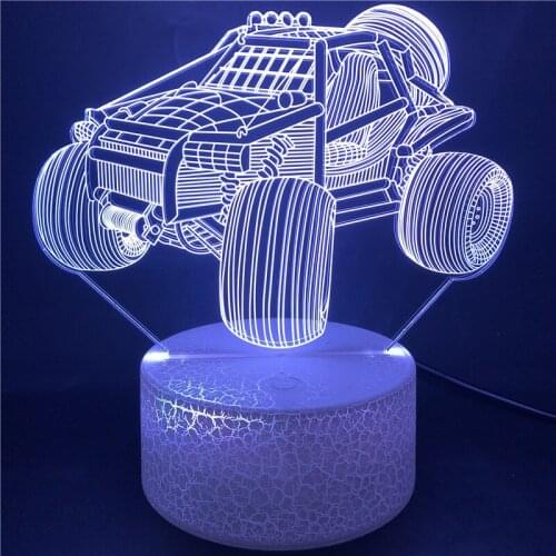 Cool UTV 3D Optical Baby Night Light LED Nightlight Touch Sensor with Remote Control Color Changing Table Lamp Home Decor Gift