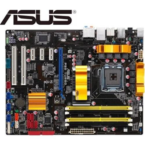 Asus P5Q Turbo Desktop Motherboard LGA 775 DDR2 USB2.0 16GB For Core 2 Duo Quad P45 Original motherboards on sales